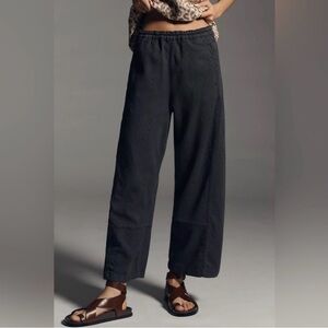 Anthropologie Izzie Pull On Relaxed Barrel leg pants/ Jacquard Edition